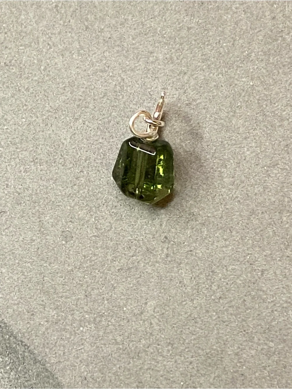 Natural Moldavite Charm or Tektite Pendant | Crystal Collector | S925